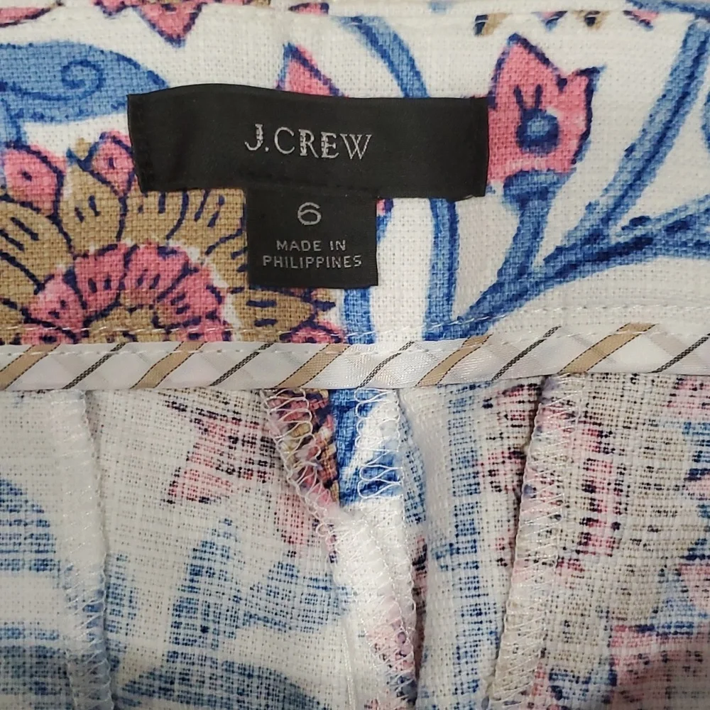 J.crew floral crop vacation pants size 6 - Picture 4 of 16